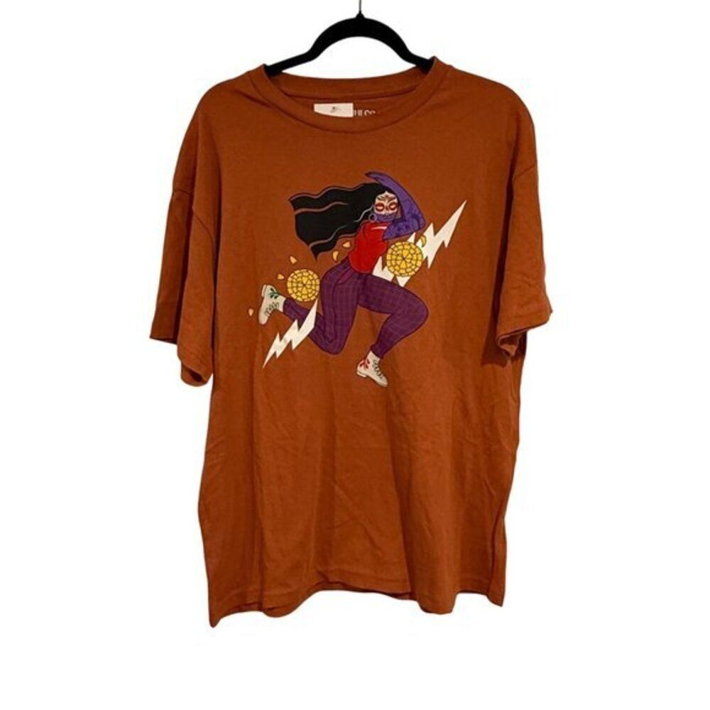 Dia Pacheco X Golden Hour Graphic Tee Brown Unisex XL Urban Outfitters Exclusive